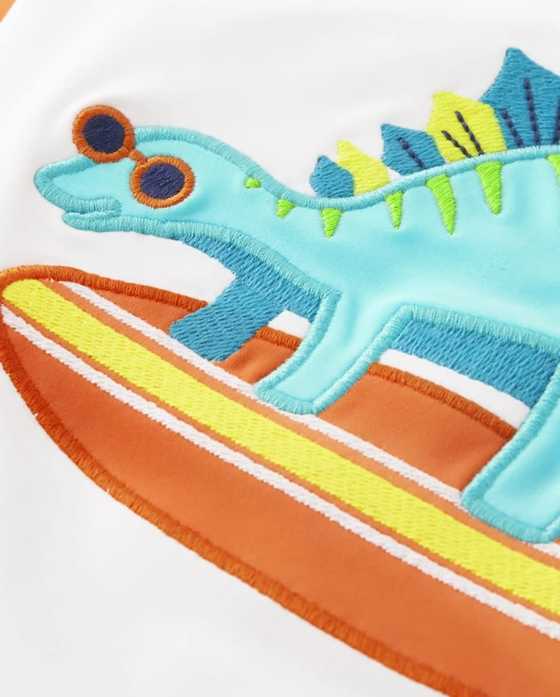 Boys Embroidered Dino Rashguard - Splish-Splash