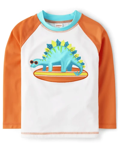 Boys Embroidered Dino Rashguard - Splish-Splash