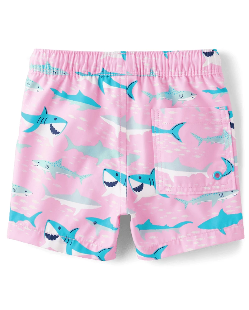 Boys Shark Swim Trunks - Splish-Splash