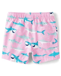 Boys Shark Swim Trunks - Splish-Splash