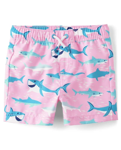 Boys Shark Swim Trunks - Splish-Splash