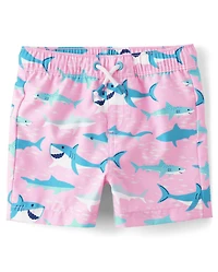 Boys Shark Swim Trunks - Splish-Splash