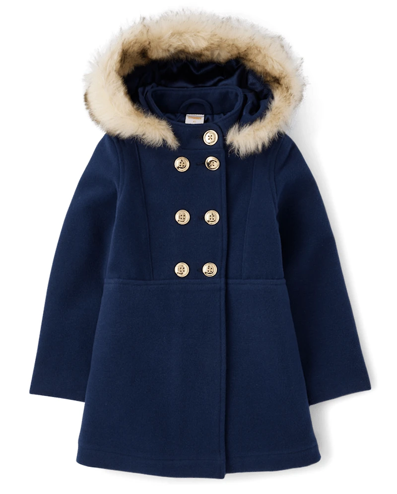 Girls Dress Coat - Royal Christmas