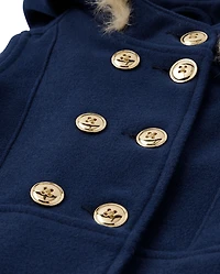 Girls Dress Coat - Royal Christmas