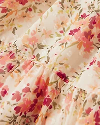 Girls Floral Smocked Ruffle Dress - Country Charm