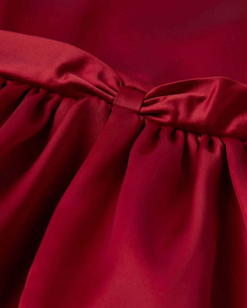 Girls Bow Fit And Flare Dress - All Dressed Up