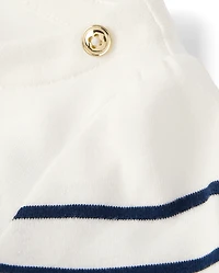 Girls Striped Boat Neck Top - Classroom Cutie