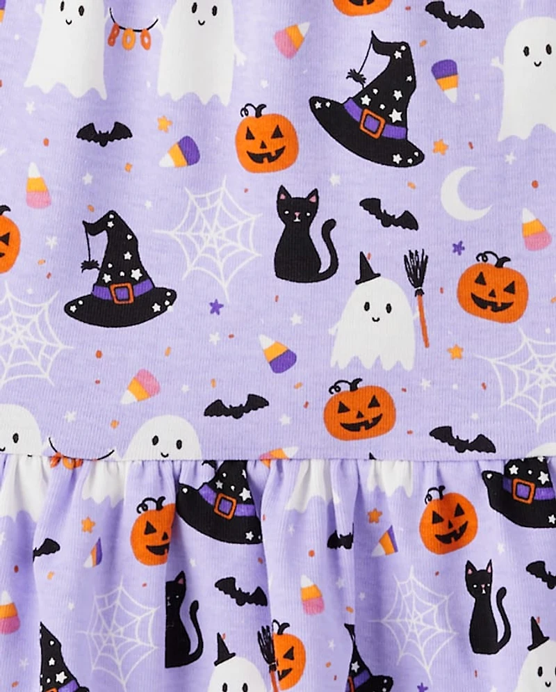 Girls Halloween Tiered Dress