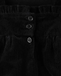 Girls Embroidered Cat Corduroy Jumper - Halloween