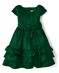 Fille Ruffle Boucle Robe évasée - All Dressed Up