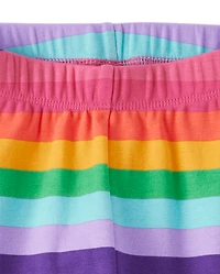 Girls Rainbow Striped Leggings - Classroom Cutie