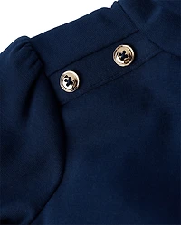 Pull à col roulé boutonné pour fille - Little Essentials