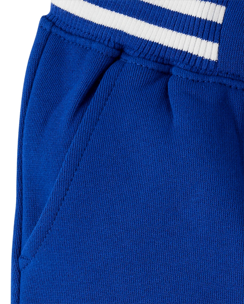 Boys Striped Cuff Fleece Jogger Pants
