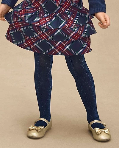 Girls Glitter Tights 2-Pack - Royal Christmas