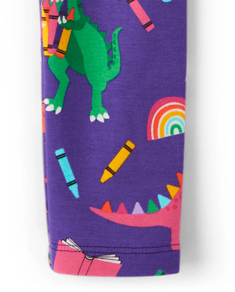 Leggings dinosaures pour filles - Adorables la classe