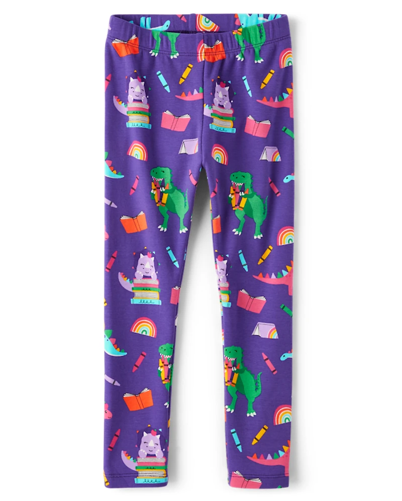 Leggings dinosaures pour filles - Adorables la classe
