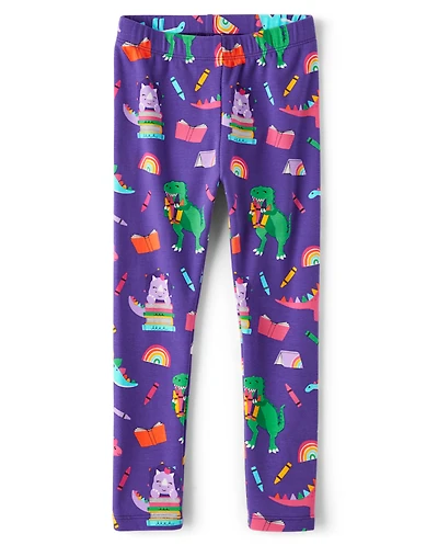 Leggings dinosaures pour filles - Adorables la classe