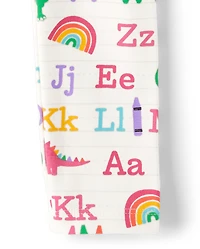 Leggings dinosaures alphabet pour filles - Adorables la classe