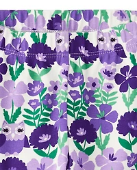 Leggings à fleurs hibou pour filles - Adorables la classe