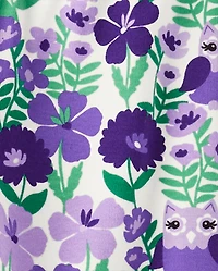 Leggings à fleurs hibou pour filles - Adorables la classe