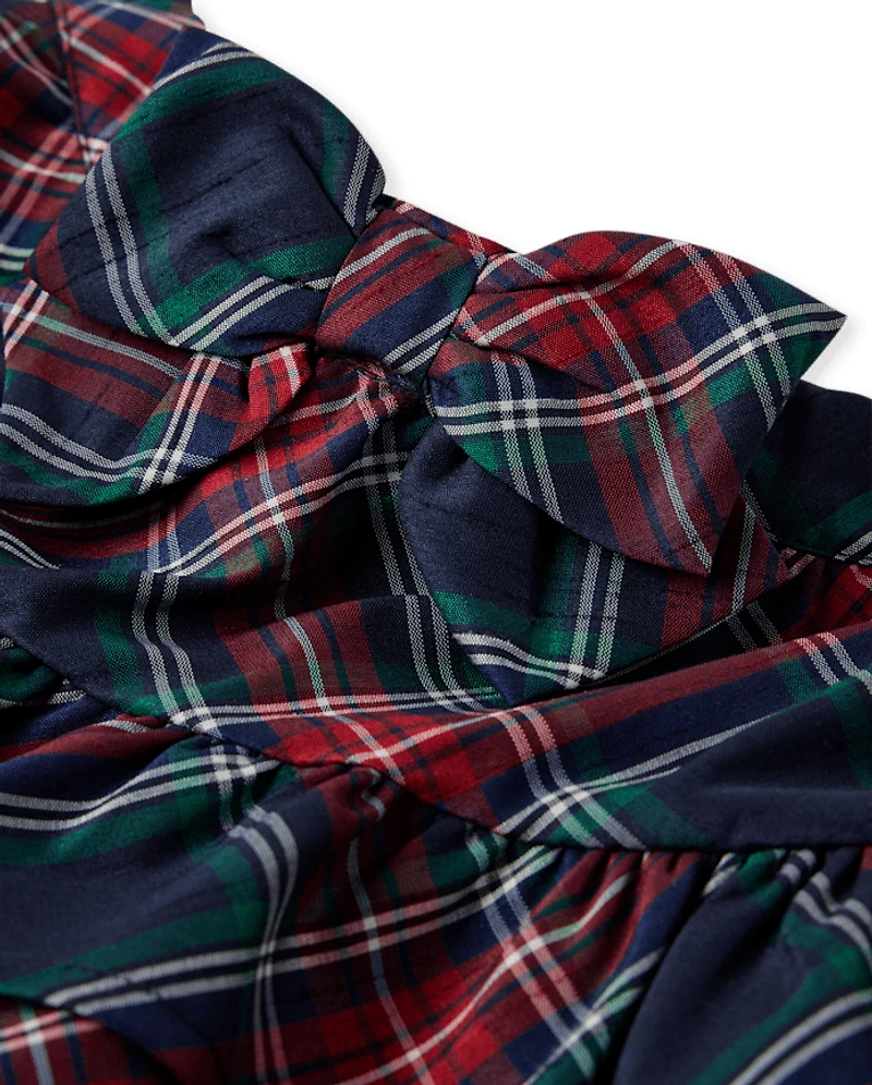 Girls Plaid Tiered Skirt - Royal Christmas