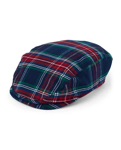 Boys Plaid Newsboy Hat - Royal Christmas