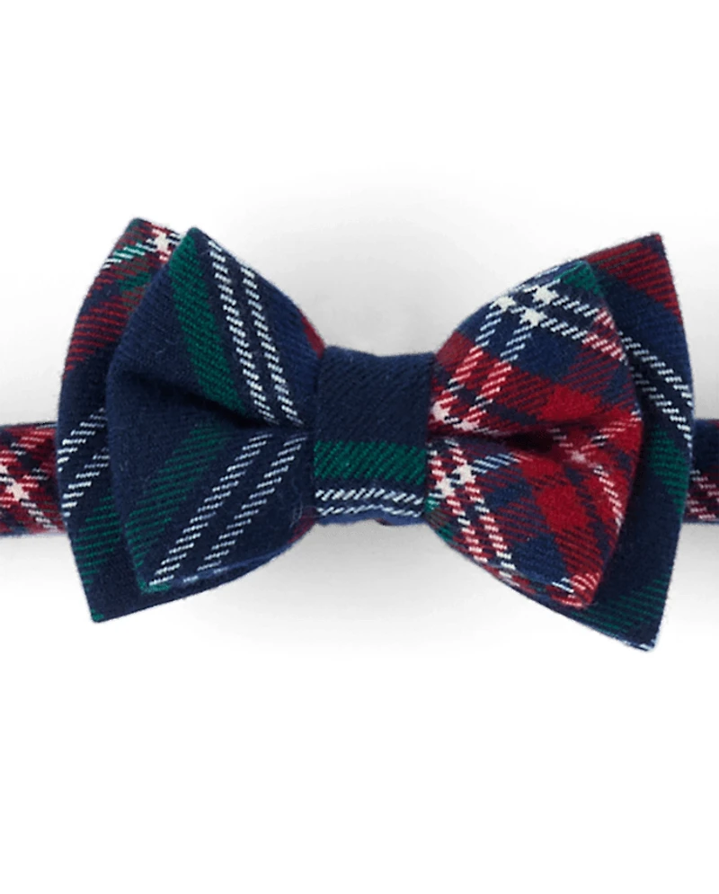 Boys Bow Tie And Suspenders Set - Royal Christmas