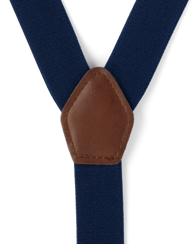 Boys Bow Tie And Suspenders Set - Royal Christmas