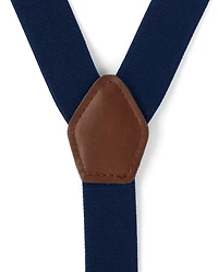 Boys Bow Tie And Suspenders Set - Royal Christmas