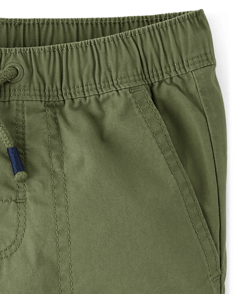 Boys Poplin Pull On Pants
