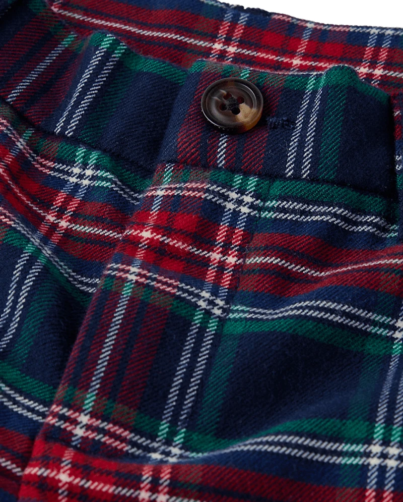 Boys Plaid Dress Pants - Royal Christmas
