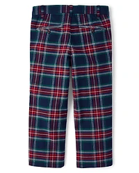 Boys Plaid Dress Pants - Royal Christmas