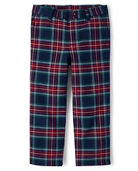 Boys Plaid Dress Pants - Royal Christmas