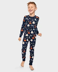 Pyjama Henley ajusté en coton pour garçon, style Halloween