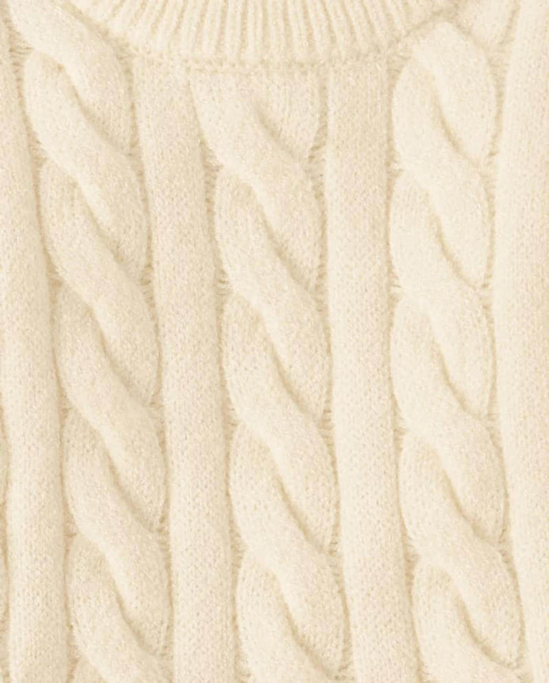 Baby Girls Cable Knit Sweater Dress