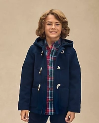 Boys Toggle Dress Coat - Royal Christmas