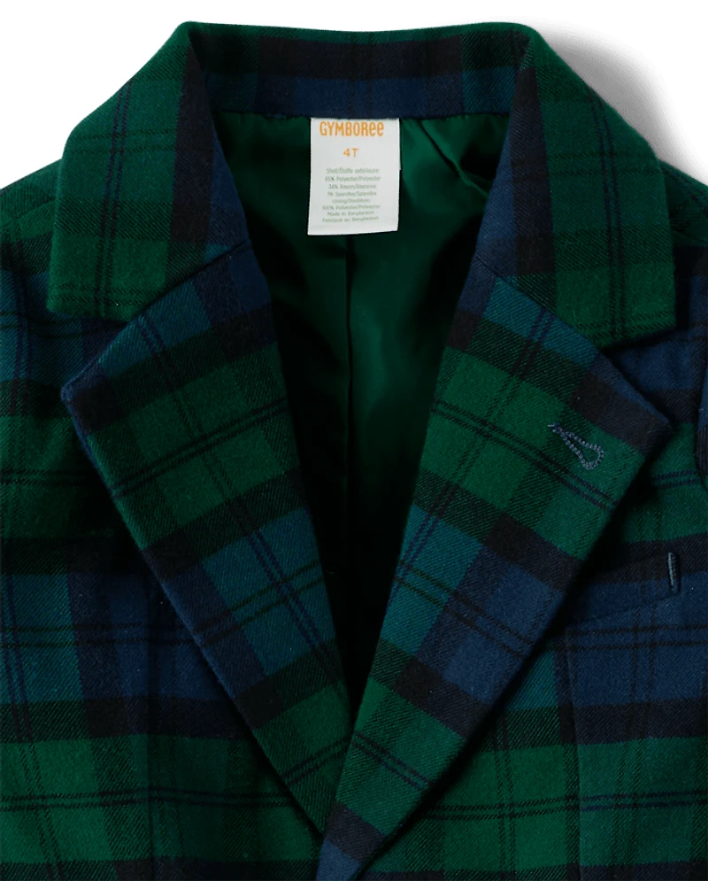 Boys Plaid Blazer - All Dressed Up