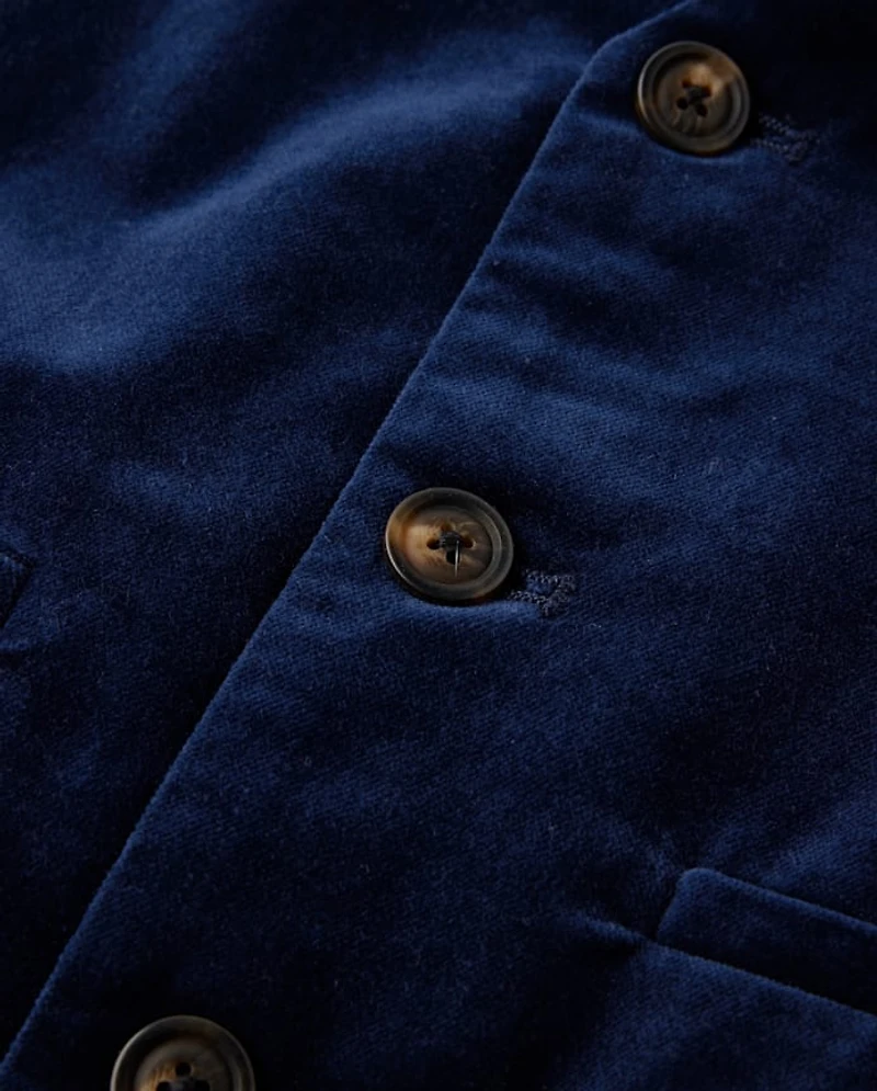 Boys Velvet Suit Vest - Royal Christmas