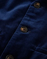 Boys Velvet Suit Vest - Royal Christmas