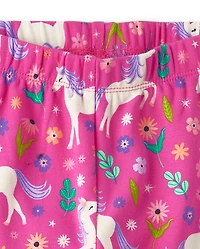 Girls Unicorn Leggings - Dino Friends