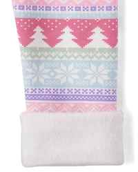 Leggings confortables à motif flocon de neige pour filles - Petit