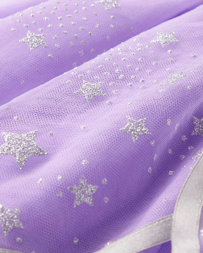 Girls Glitter Star Tutu Skirt - Dino Friends