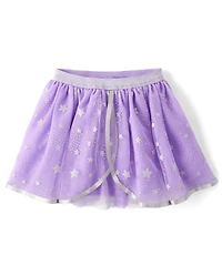 Girls Glitter Star Tutu Skirt - Dino Friends
