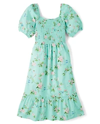 Womens Mommy And Me Floral Tiered Dress - Spring Celebrations