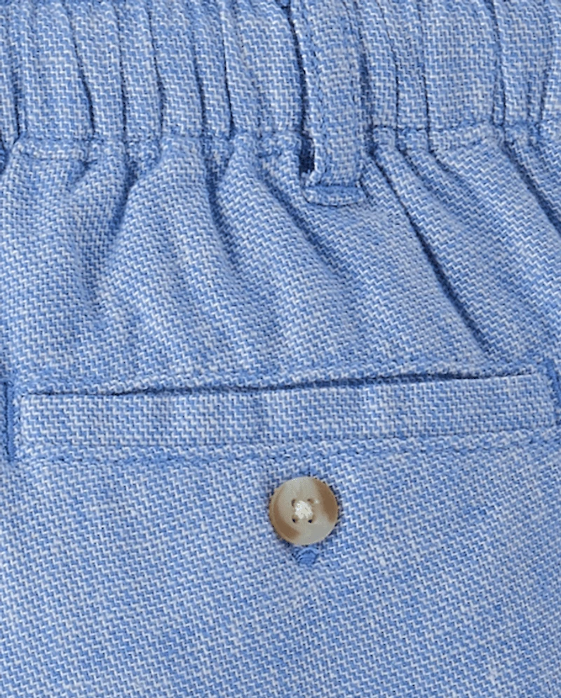 Kids Linen-Blend Pull On Shorts