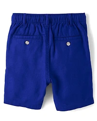 Kids Linen-Blend Pull On Shorts