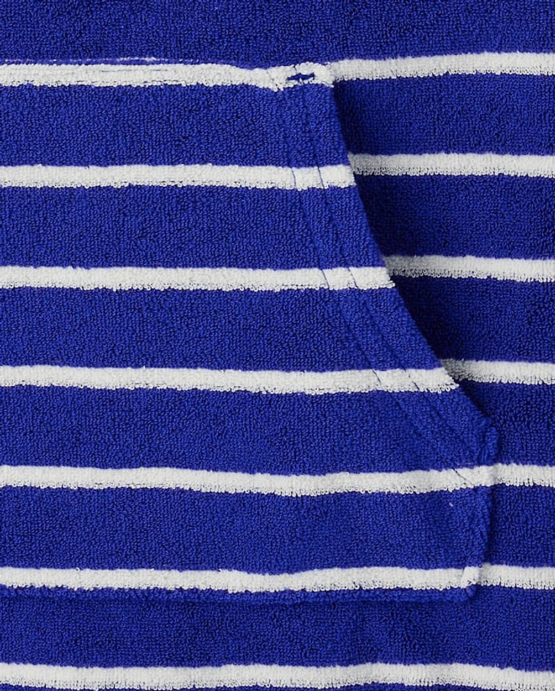 Kids Striped Hooded Cover Up - Swim