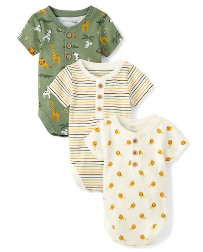 Baby Boys Animal Bodysuit 3-Pack - Homegrown by Gymboree
