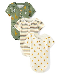 Baby Boys Animal Bodysuit 3-Pack - Homegrown by Gymboree