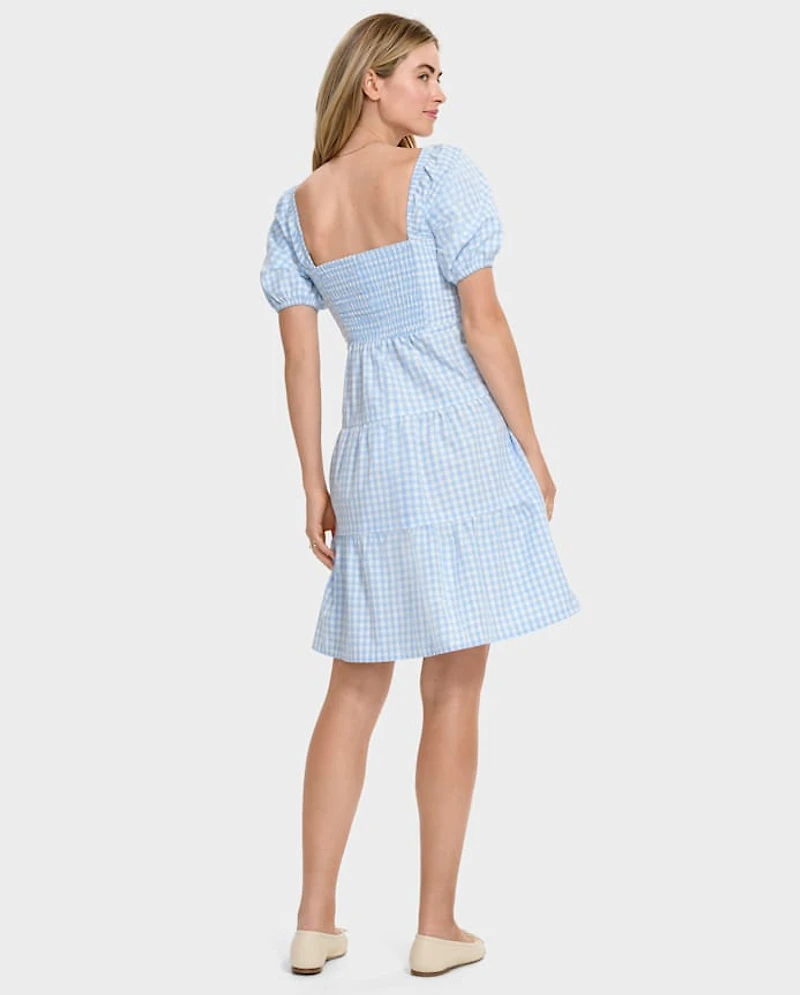 Womens Mommy And Me Gingham Tiered Dress - Garden Party